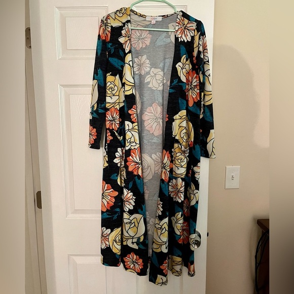 LuLaRoe Floral Sarah Duster - Picture 1 of 7